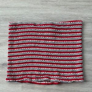 Striped Red and Black Tube Top